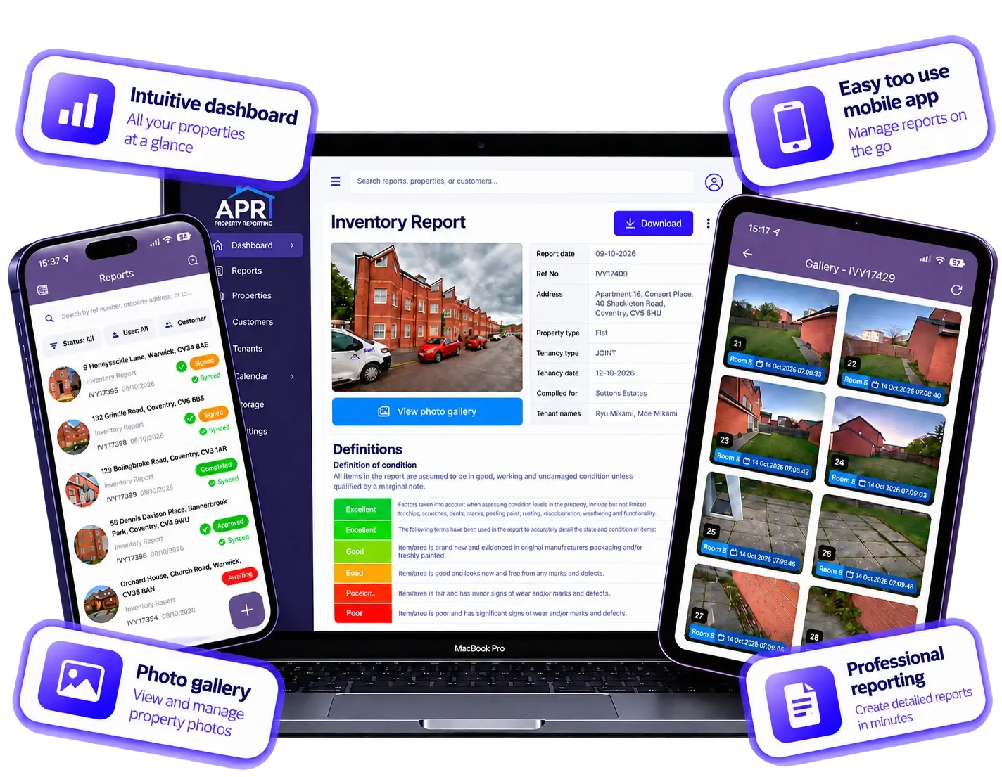 APR properties, customers and reports in one place