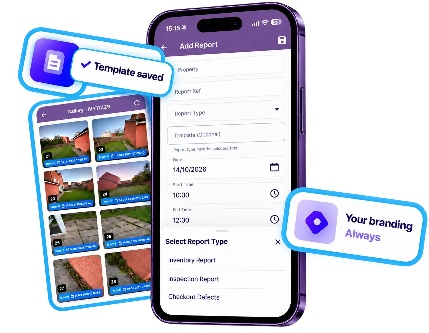 APR custom report templates screen