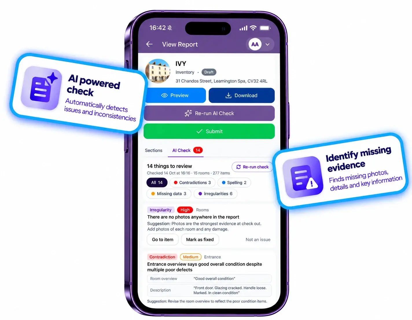 APR AI Checker app screens