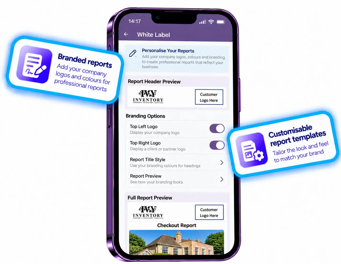 APR White Label app screens