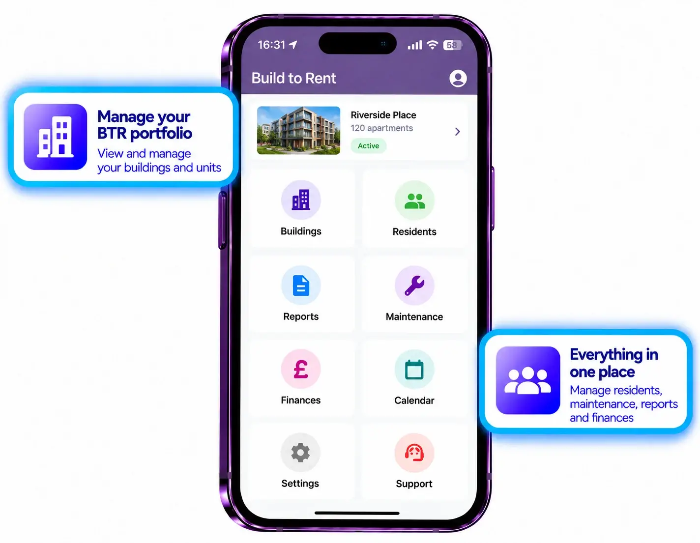 APR Build to Rent app screens